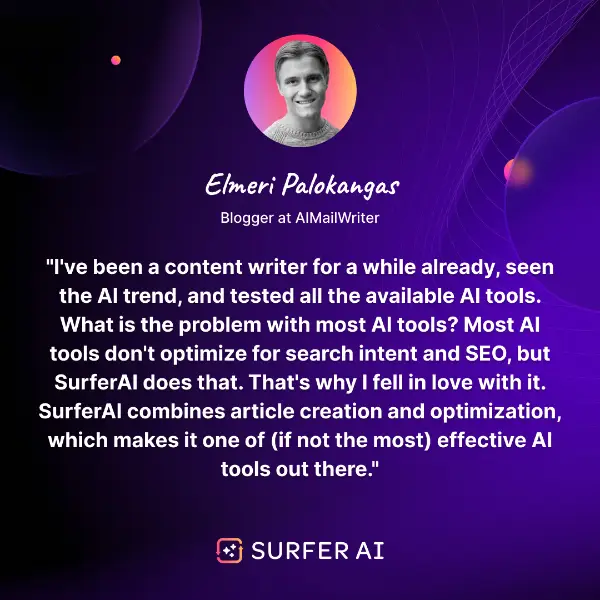 Surfer AI Testimonial