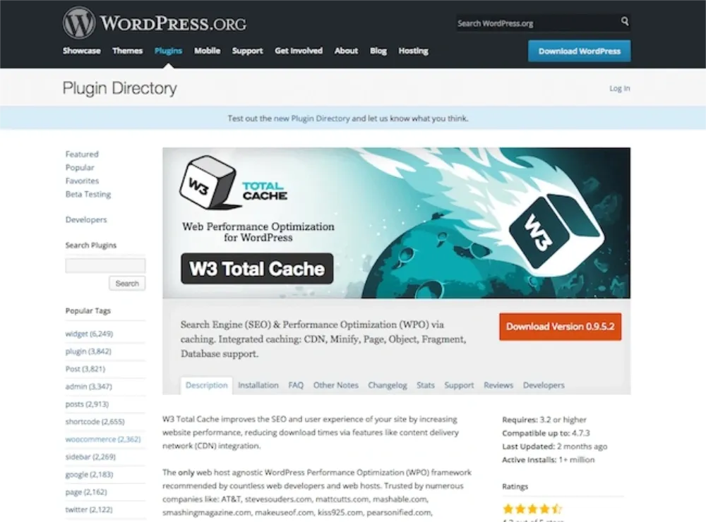 best wordpress seo plugins W3 Total Cache