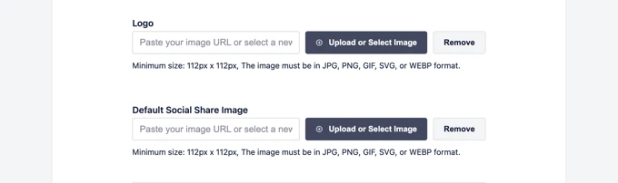 AIOSEO Wizard - Add a Logo and Social Image